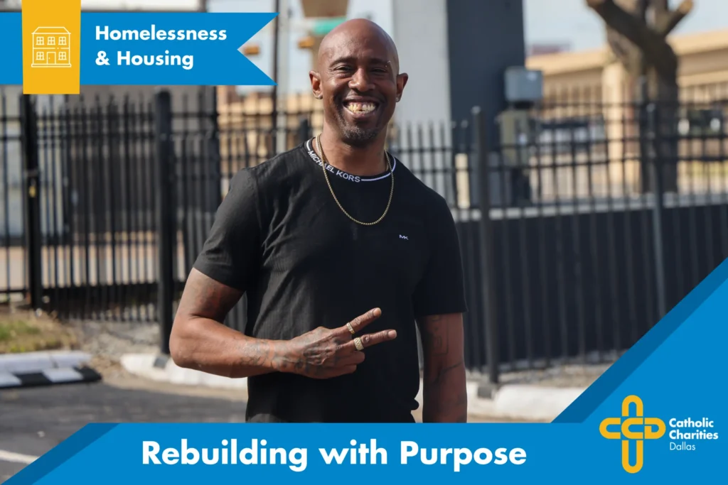 Curtis Lane, standing in front of St. Jude Park Central