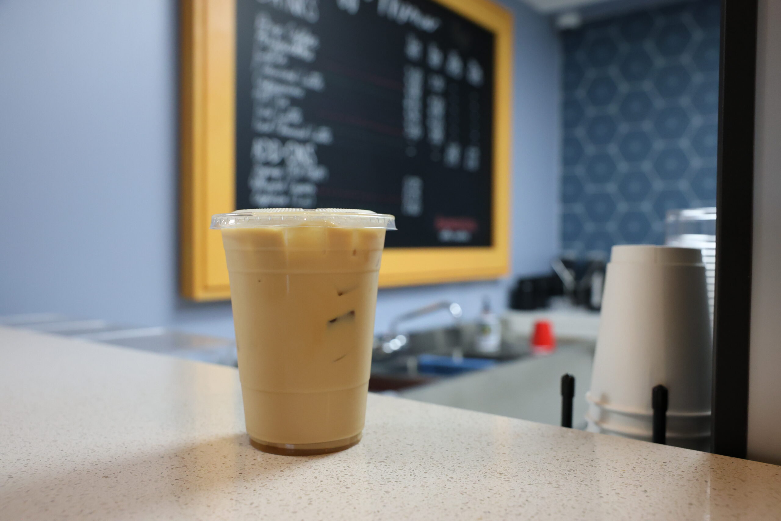 coffee sitting on counter