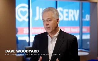 Catholic Charities CEO Dave Woodyard speaking about hunger in Dallas